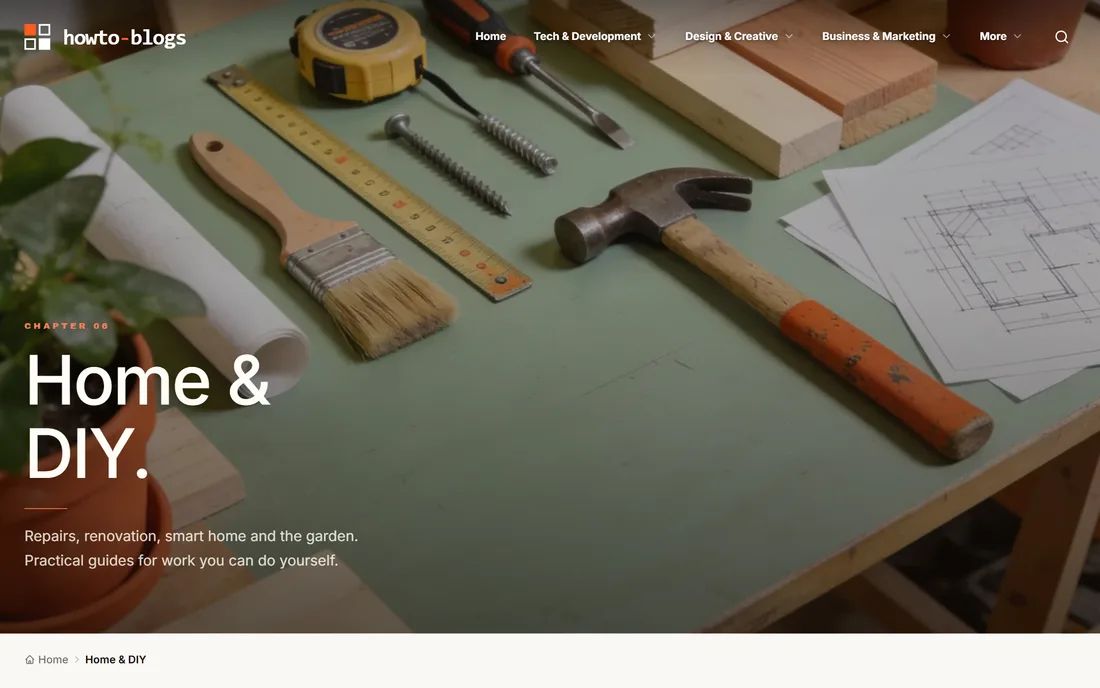 De categoriepagina Home & DIY op howto-blogs.com