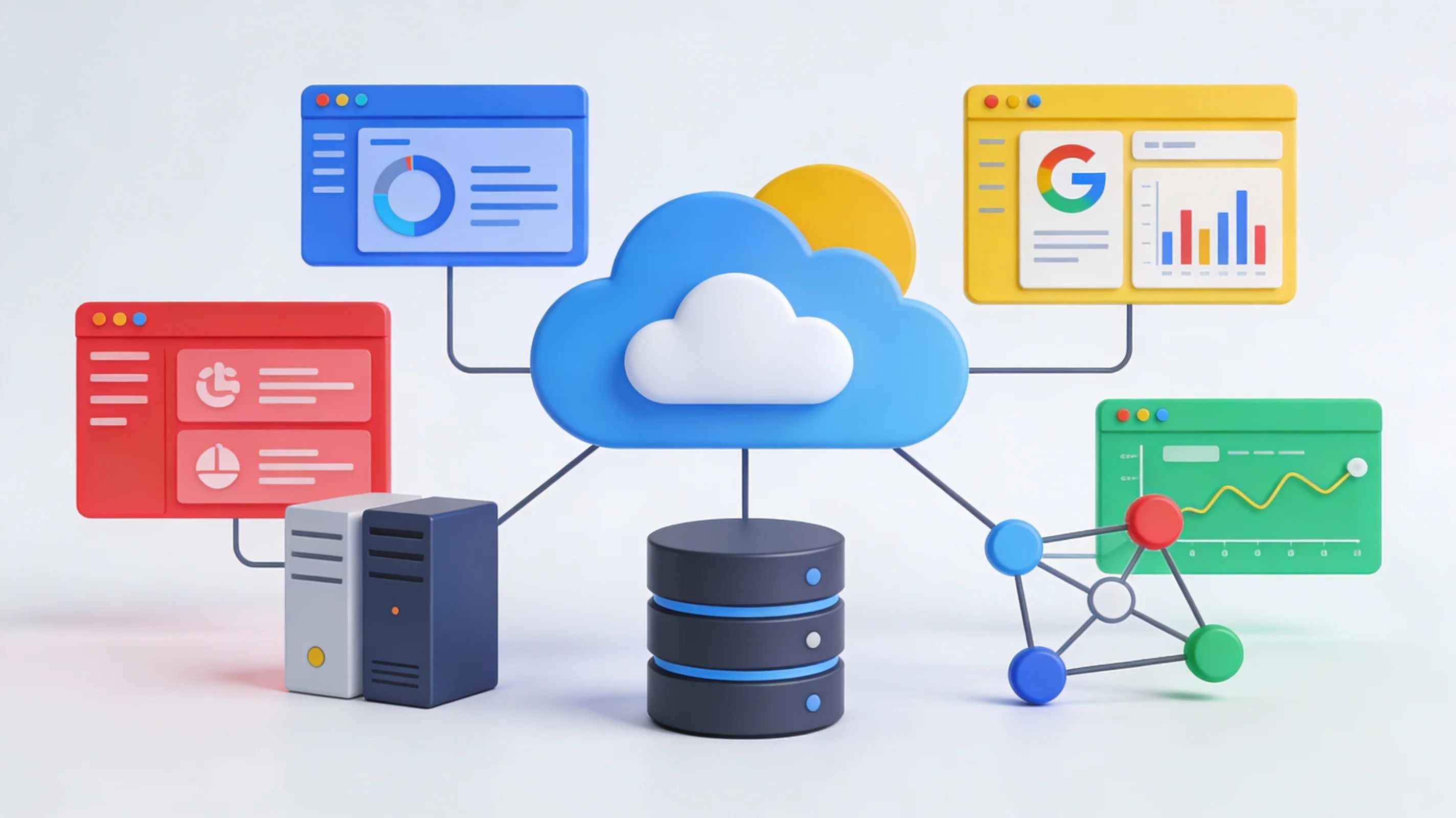 Illustration of cloud platform services