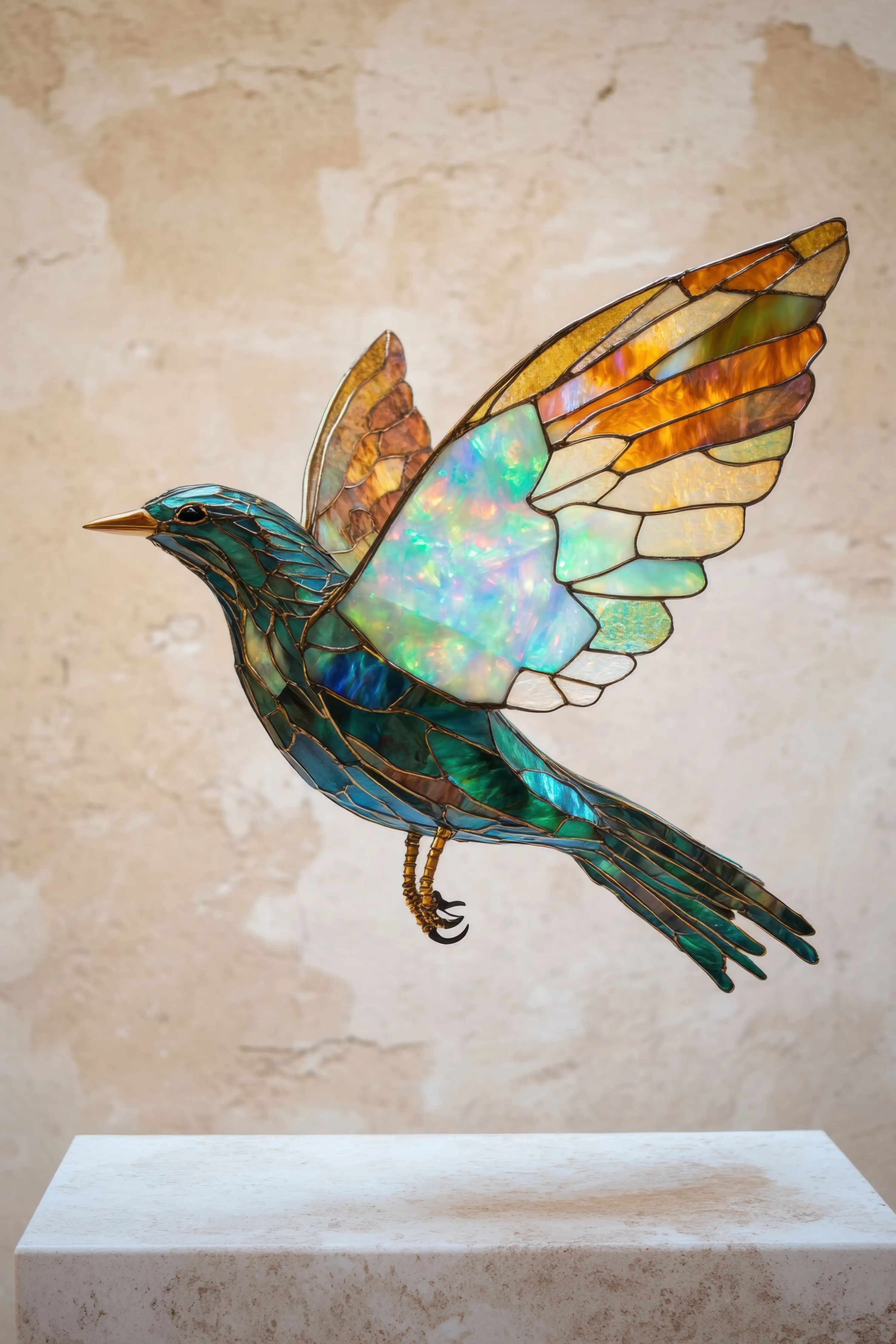 Vogel van glas-in-lood
