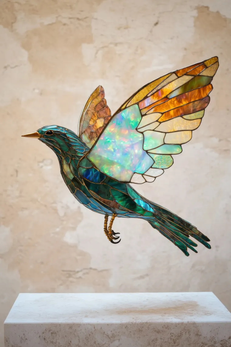 Vogel van glas-in-lood